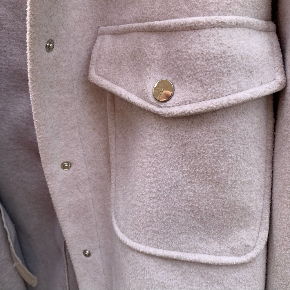 Zara Light Beige structured Shacket Jacket - Picture 3 of 8